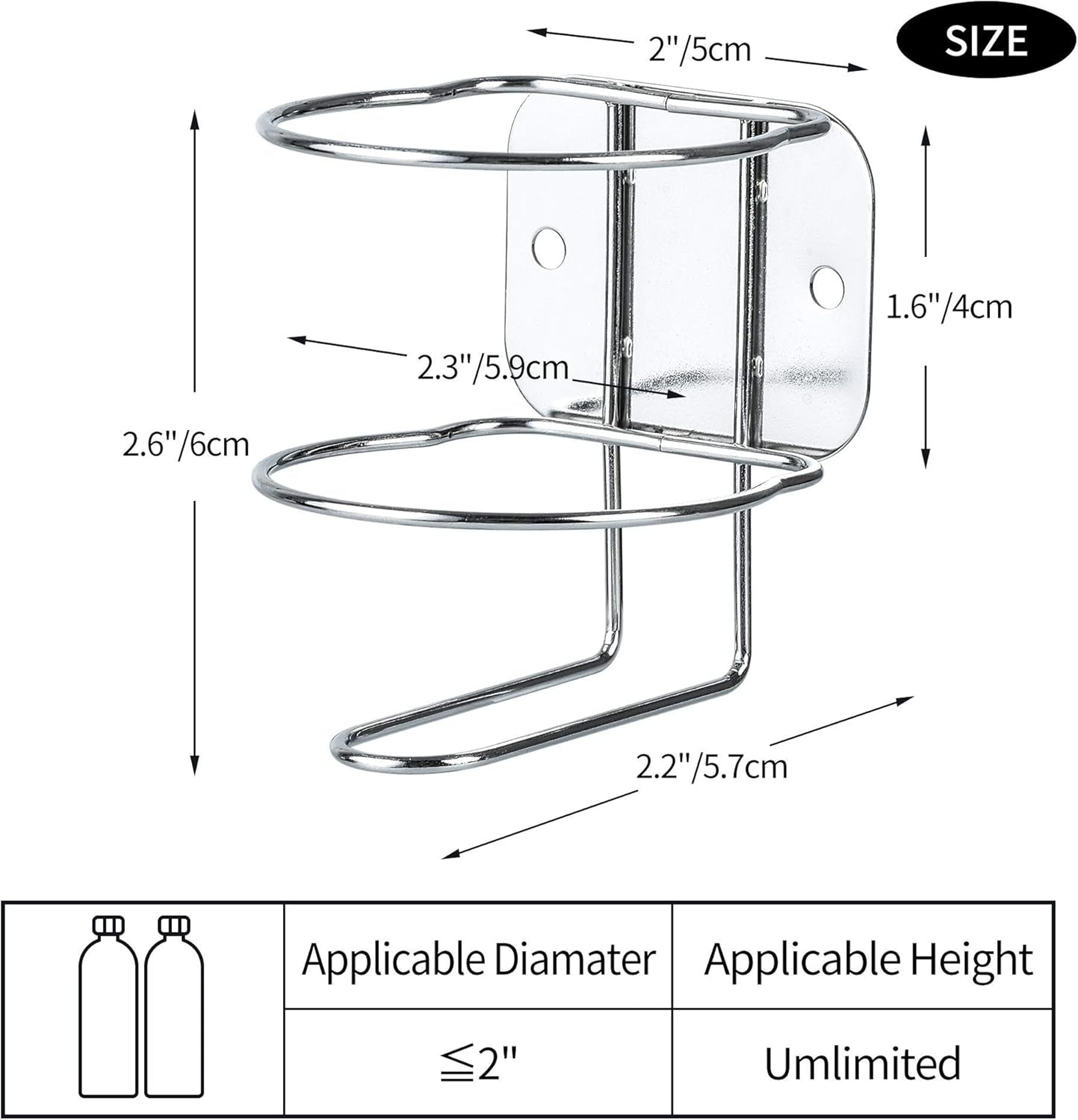 Strong Adhesive Spice Gripper Clips with 360° Support, Non Slip Stainless Steel Spice Rack, Spice Rack Dispenser, Stick or Screw Spice Storage Spice Holder (Silver, 10)